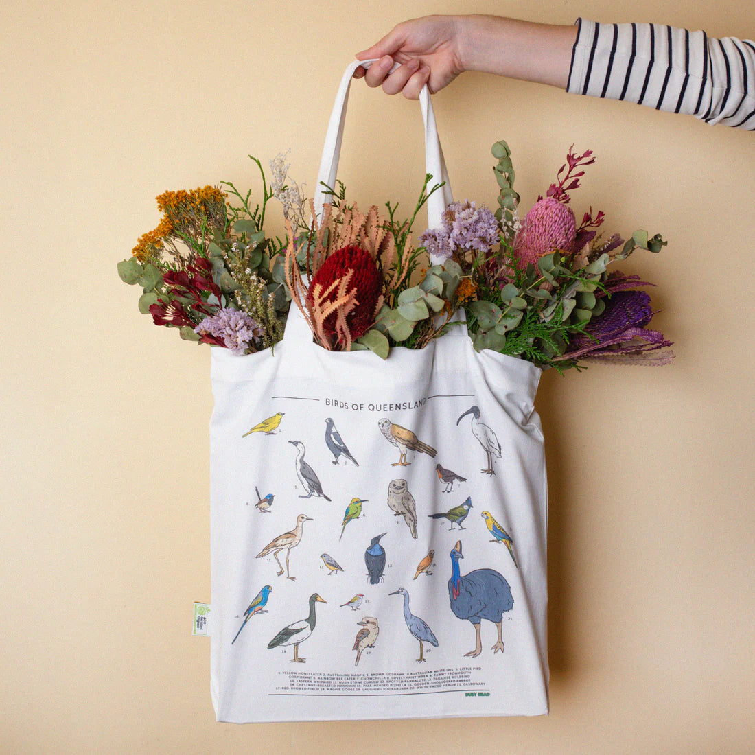 Busy Head Tote Bag | Birds of Queensland