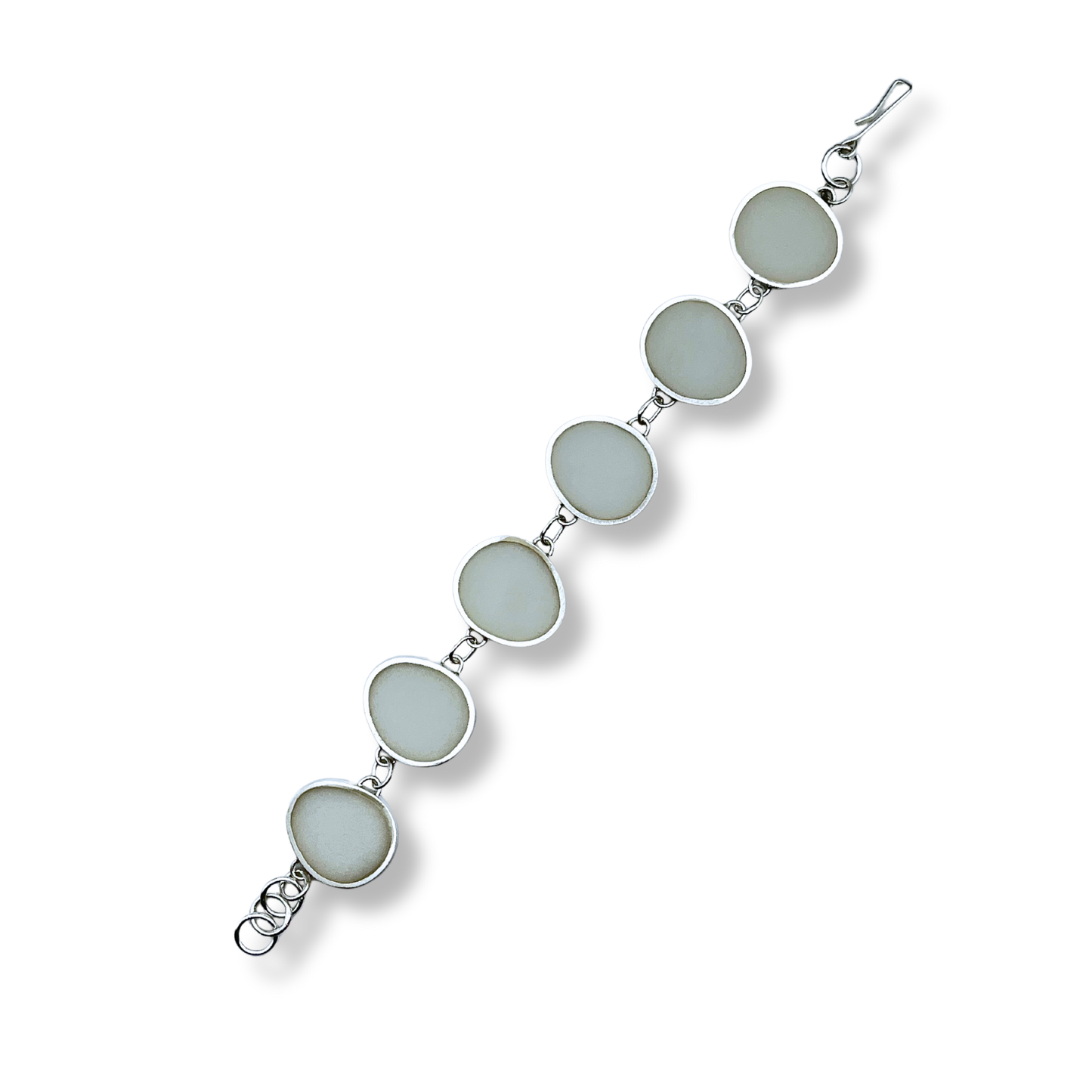 C.K.D. Bracelet | Sterling Silver with White Resin Bracelet