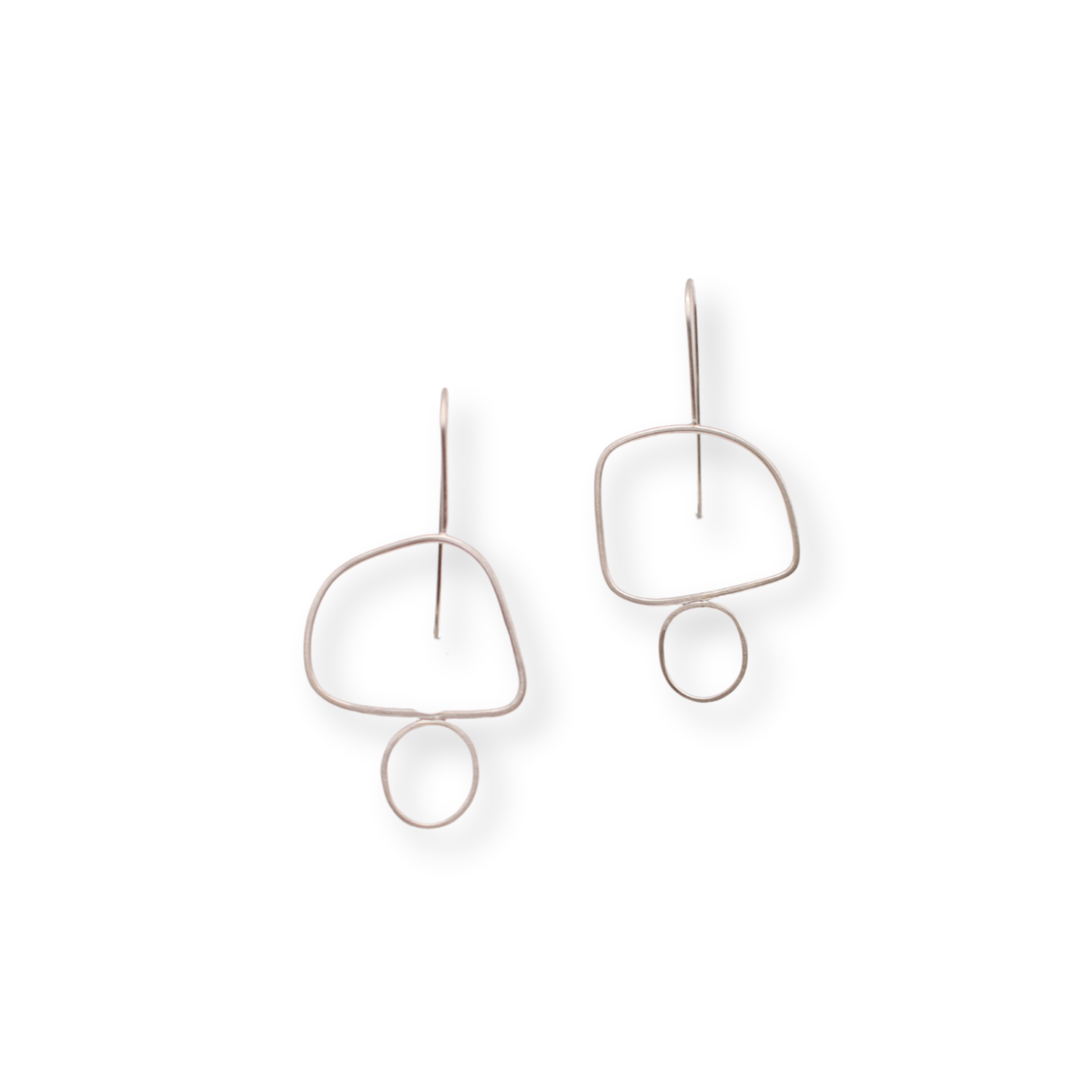 Chloë Waddell Sterling Silver Frame Earrings Small | #2