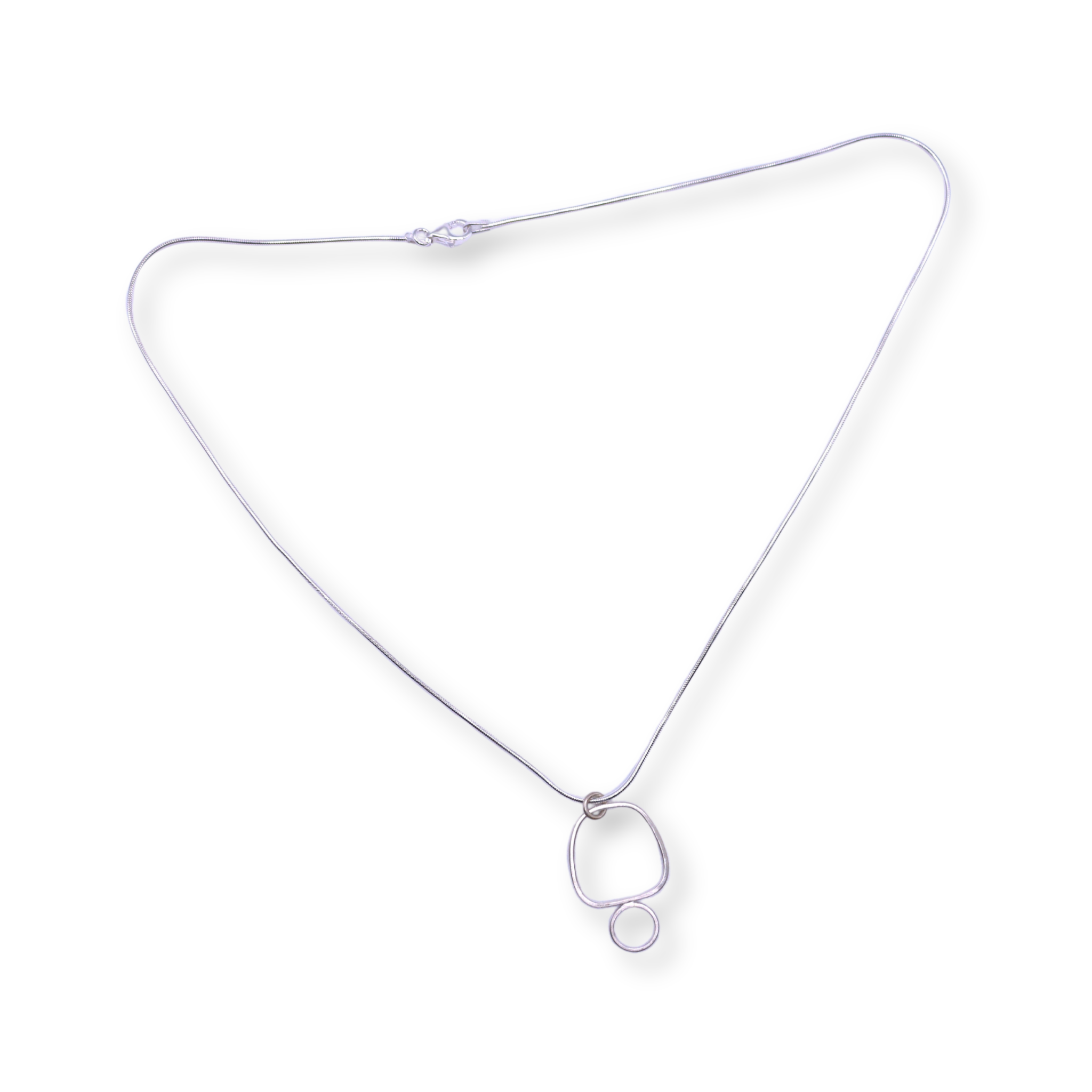 Chloe Waddell Sterling Silver Frame Necklace Small 6 MoB Shop