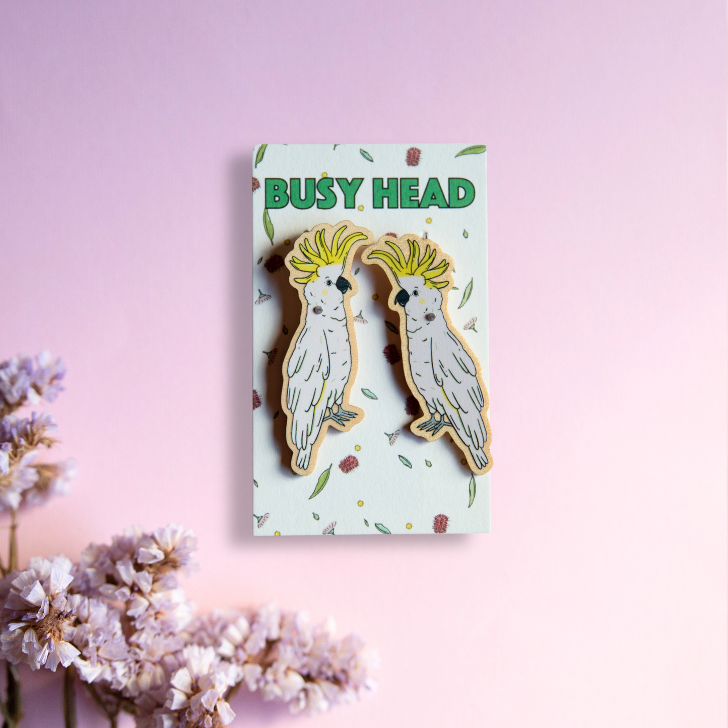 Busy Head Earrings | Cockatoo Dangles
