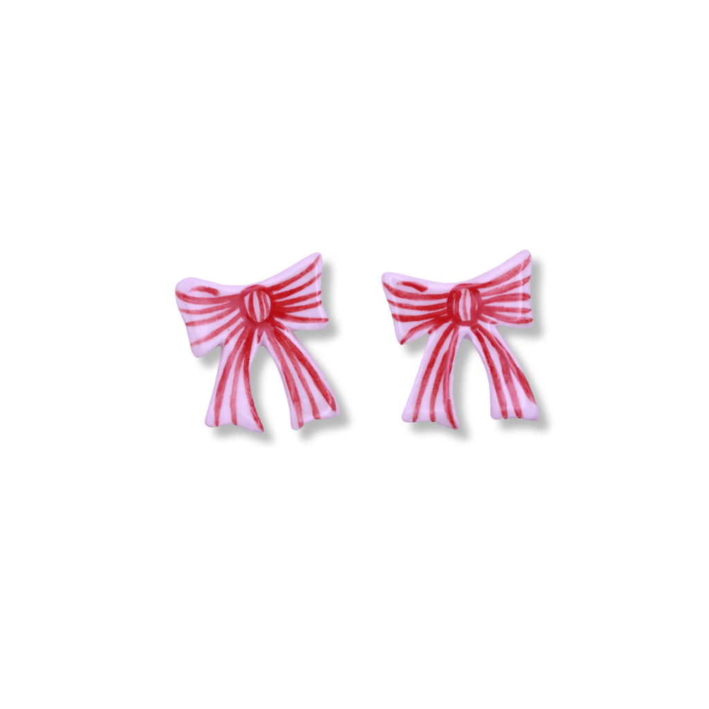Kathy Gardiner Darling Bows Stud Earrings | Pink