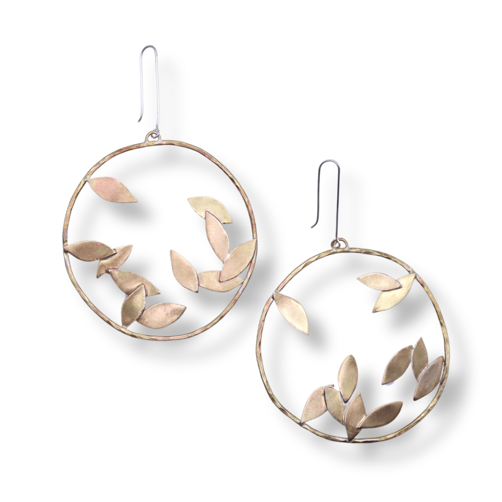 Mari Hirata Earrings | Floating Leaves