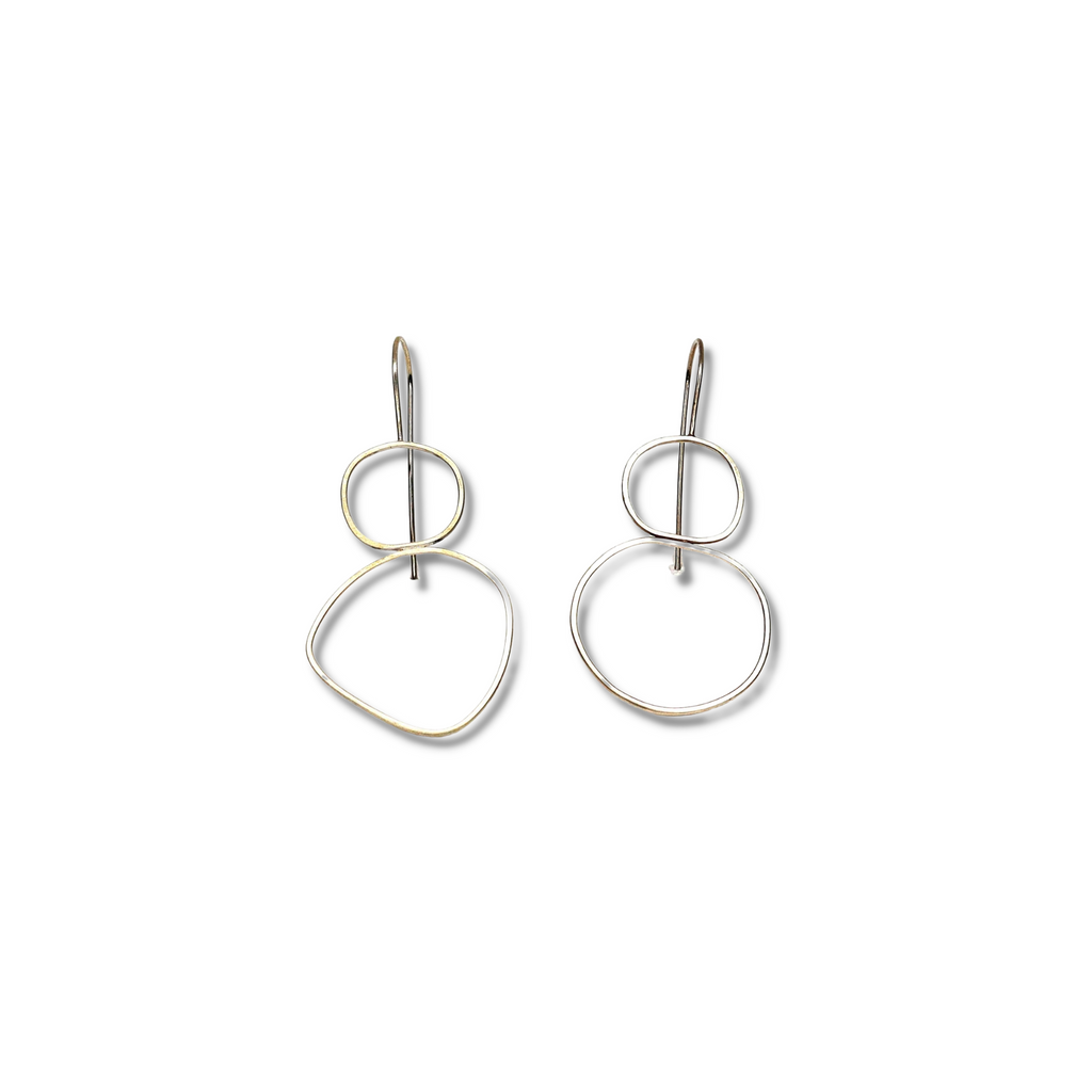 Chloë Waddell Sterling Silver Frame Earrings Large | #15