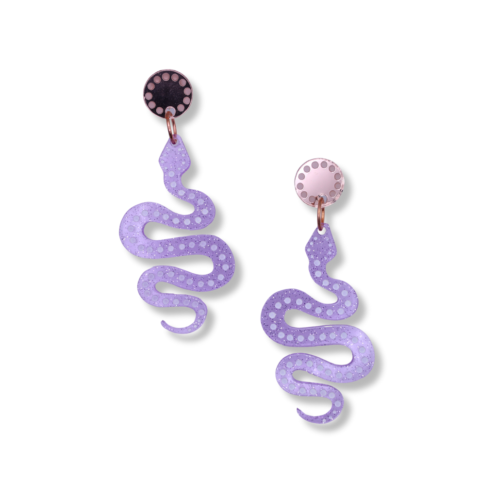 Wulkuraka Designs Earrings | Our Protector - Purple