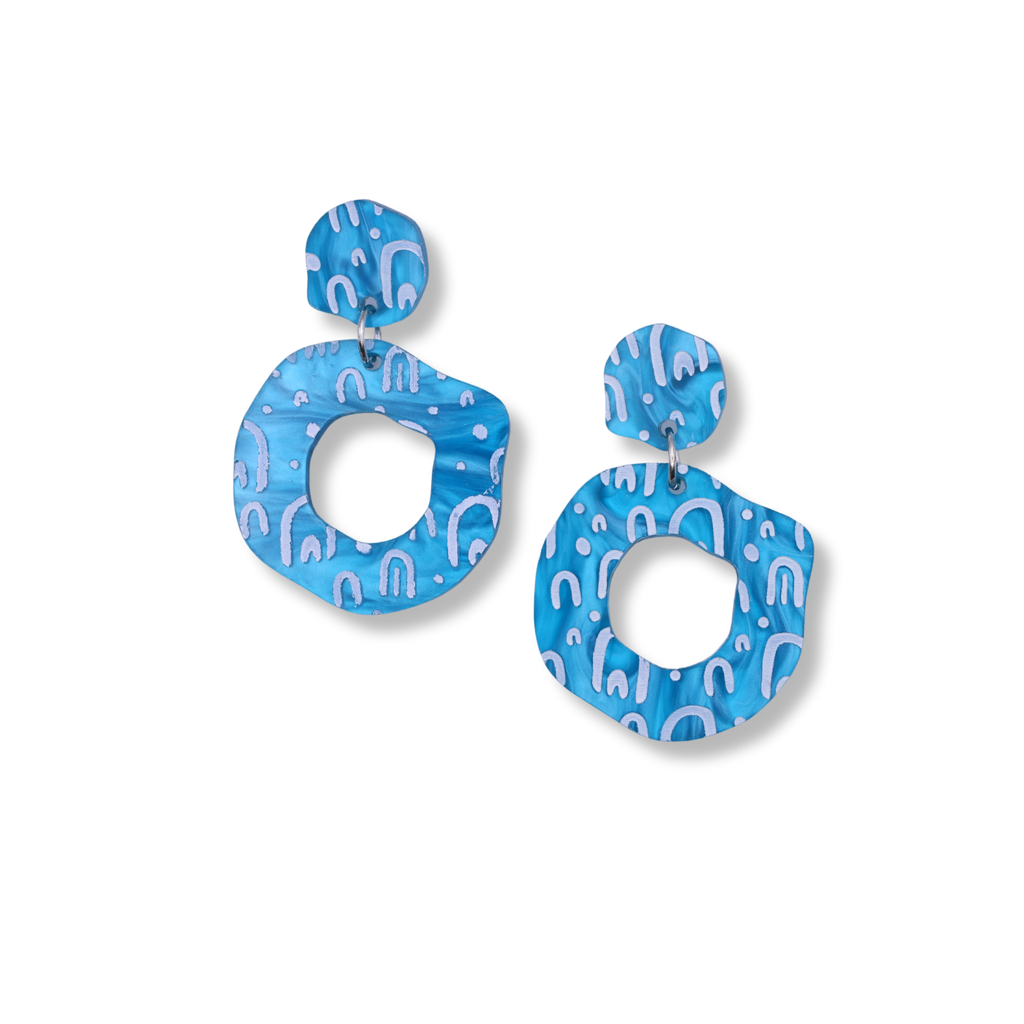 Wulkuraka Designs Earrings | Yarning Circle - Blue