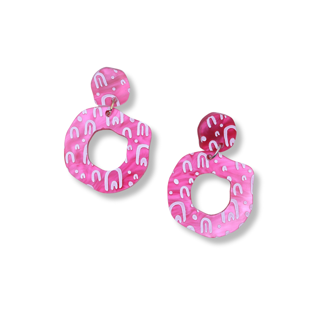 Wulkuraka Designs Earrings | Yarning Circle - Pink
