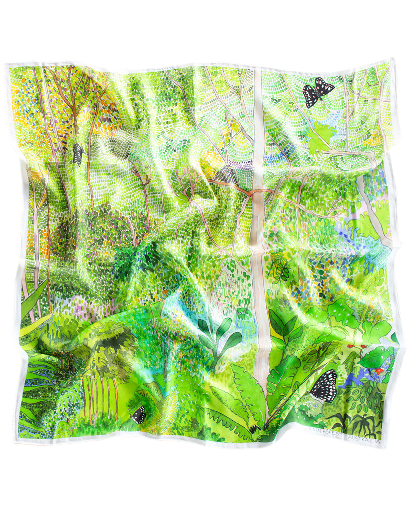Catherine Baudet Silk Chiffon Scarf | Rainforest