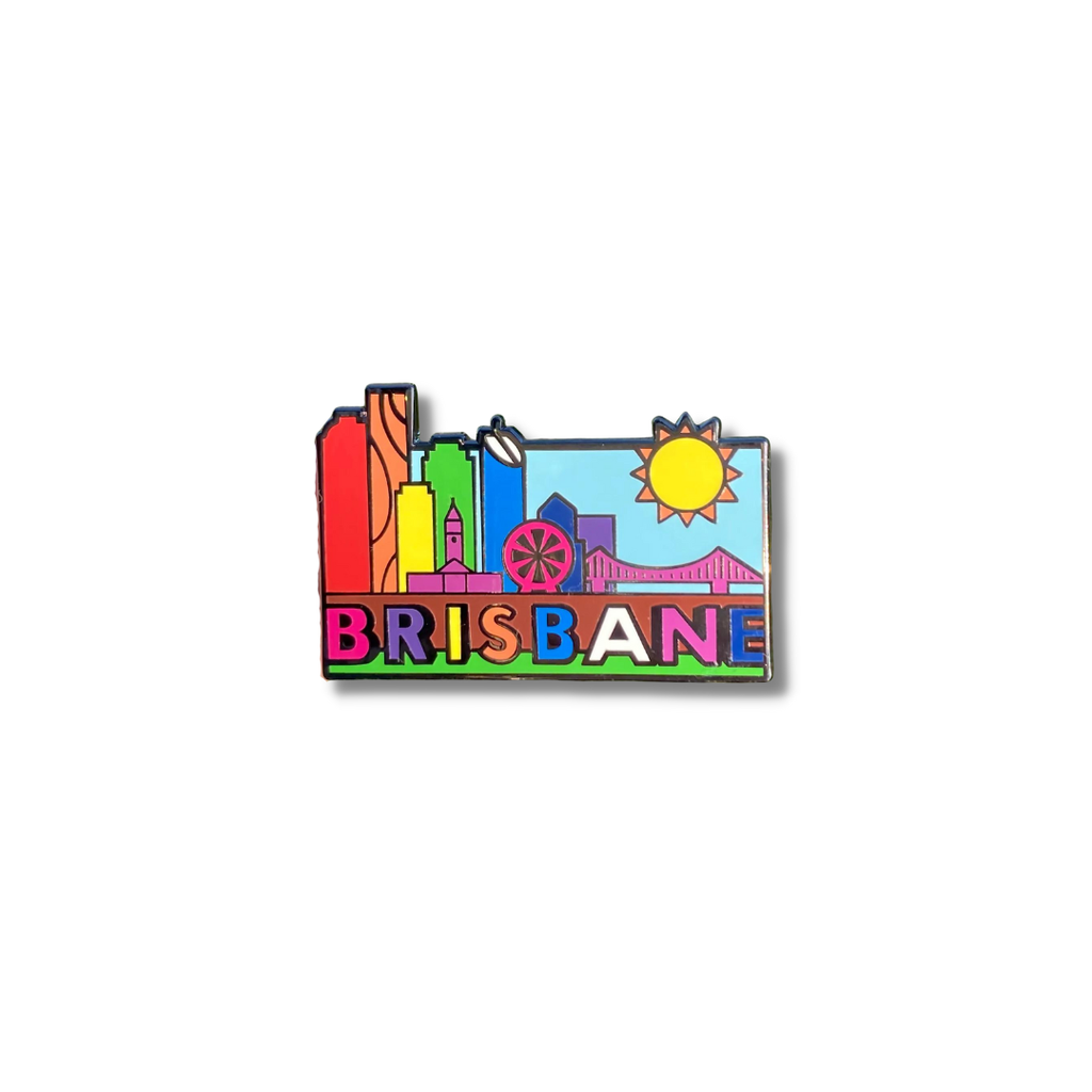 Jesse Irwin Enamel Pin | Brisbane Cityscape