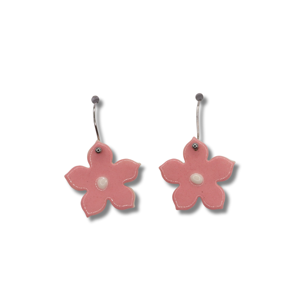 Paper Boat Press Small Flower Earrings | Pink