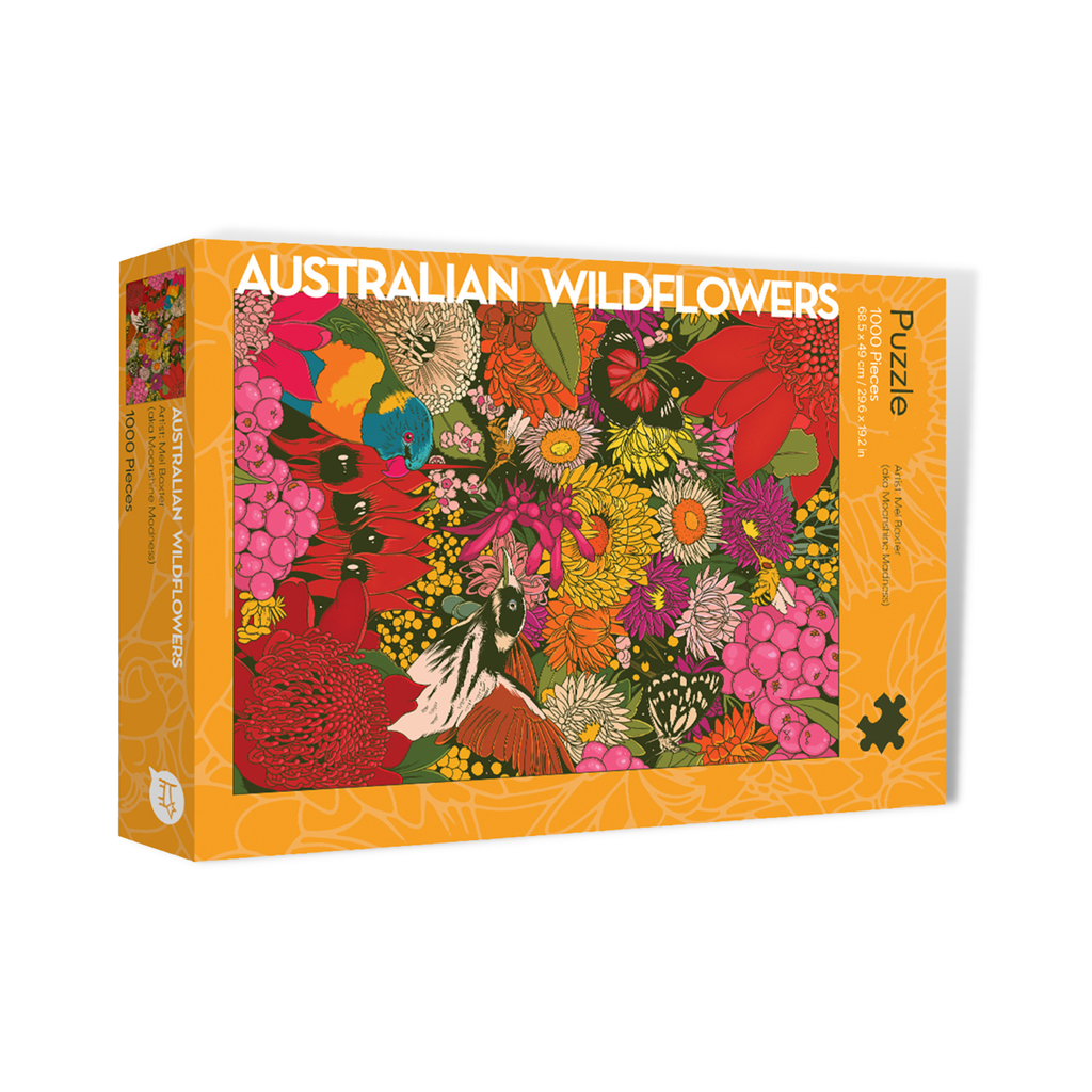 100 Australian Wildflowers 1000 Piece Puzzle by Mel Baxter