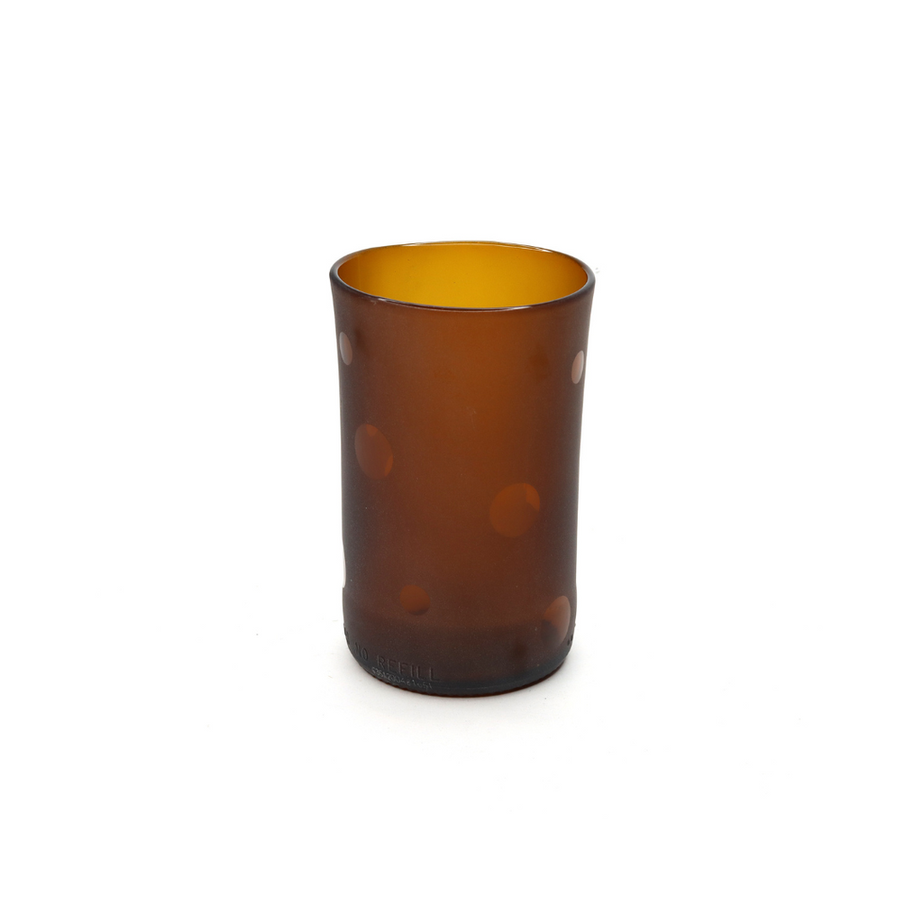 Aaron Micallef and Jo Bone Glass Recycled Glass Tumbler | Brown Spots