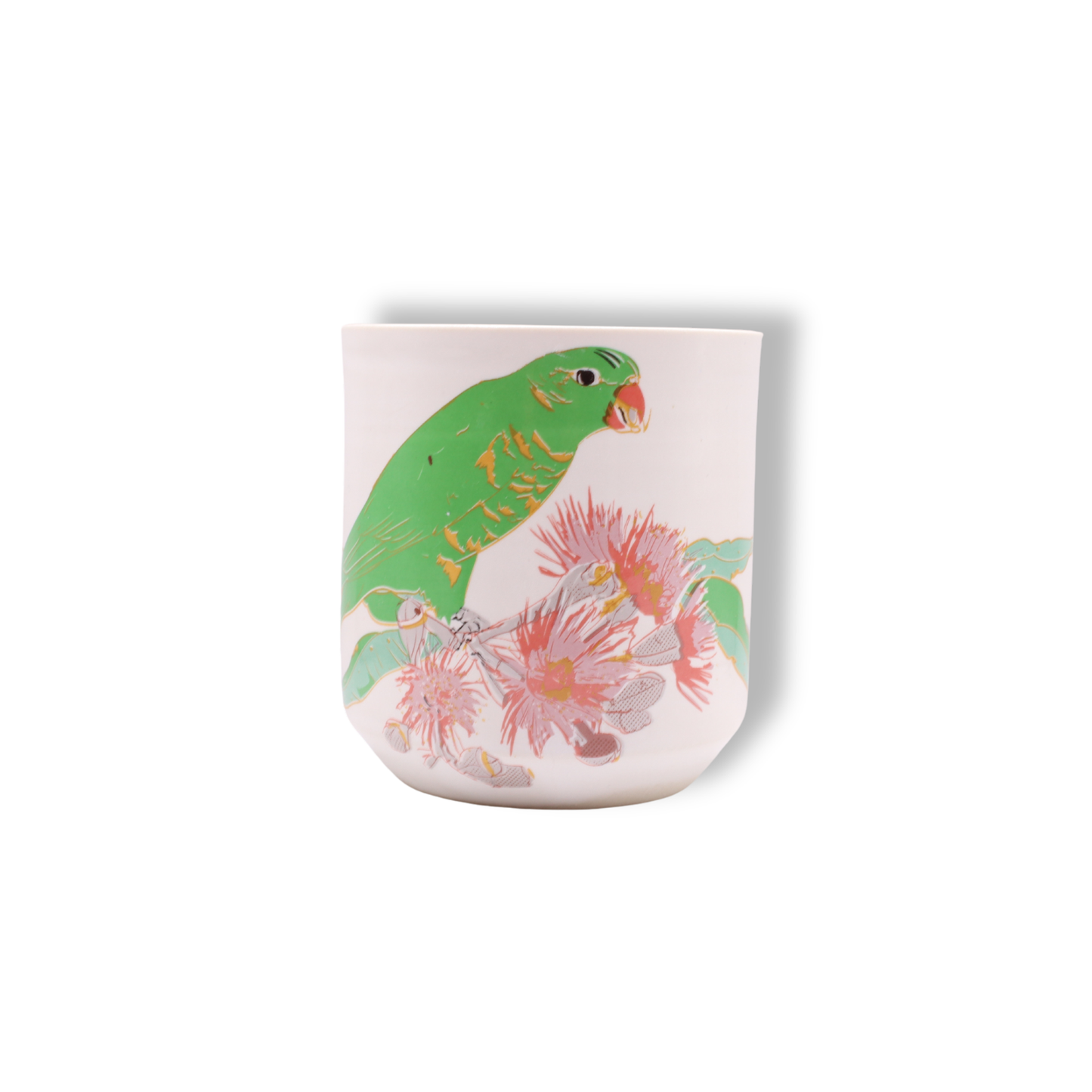 Blue House Porcelain White Latte Cup | Scaly-breasted Lorikeet