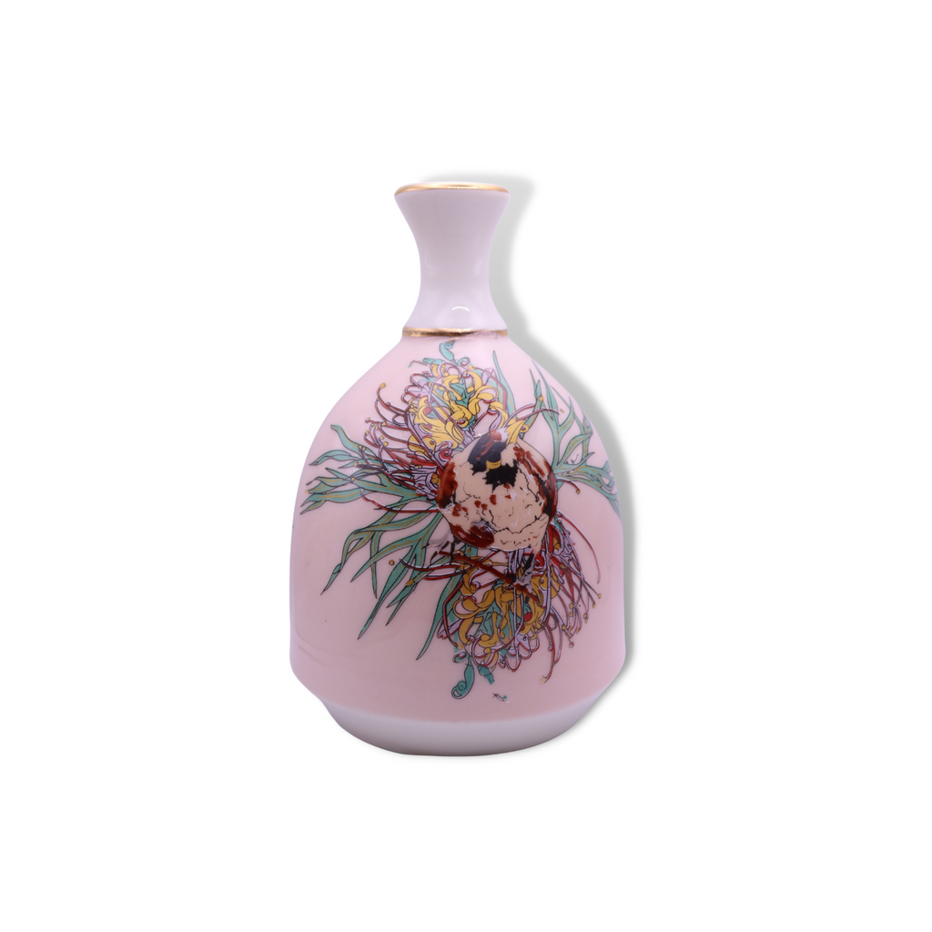 Blue House Porcelain Bardon Birdlife Small Vase with Noisy Minor and Grevillea #2