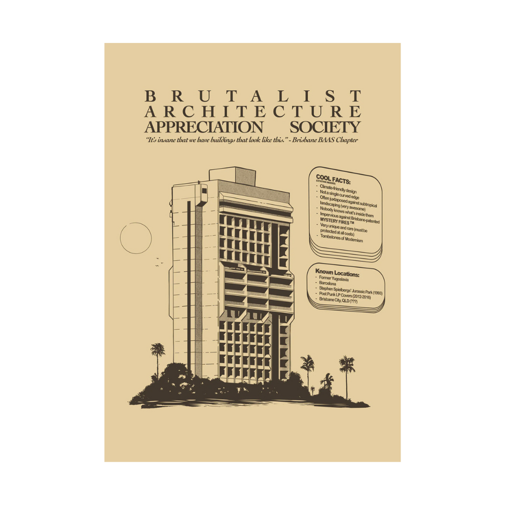 Phoebe Paradise T-shirt | Brutalist Appreciation Society - Gold and Maroon