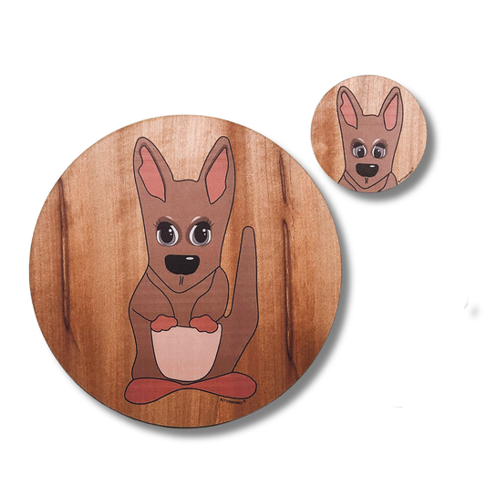 Buttonworks Placemat & Coaster Set | Kangaroo