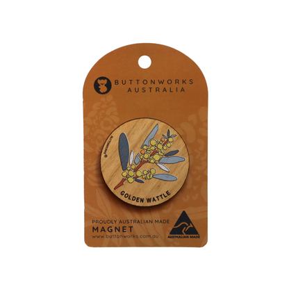 Buttonworks Magnet | Golden Wattle
