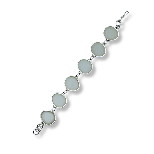 C.K.D. Bracelet | Sterling Silver with White Resin Bracelet