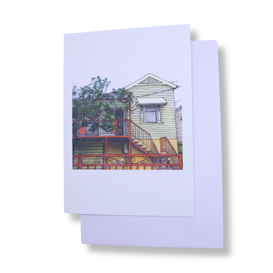 Chloë Waddell Greeting Card | Yellow Queenslander
