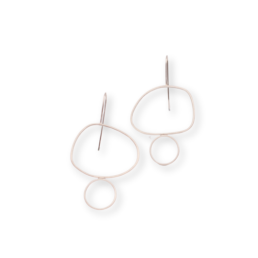 Chloë Waddell Sterling Silver Frame Earrings Large | #2