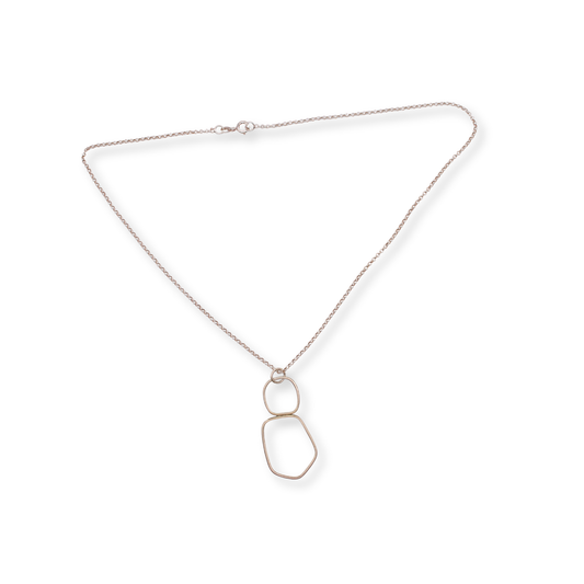 Chloë Waddell Sterling Silver Frame Necklace Large | #2