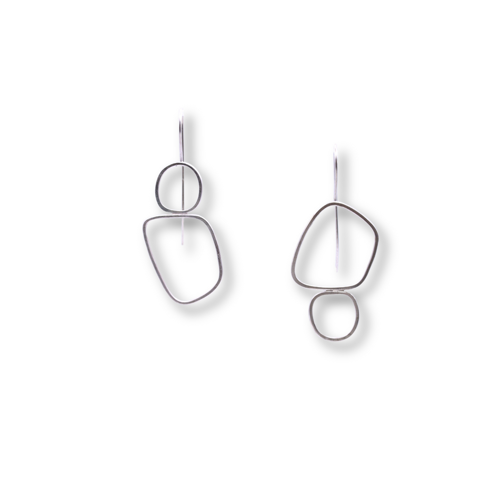 Chloë Waddell Sterling Silver Frame Earrings Small | #1