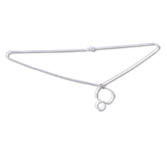 Chloë Waddell Sterling Silver Frame Necklace Small | #1