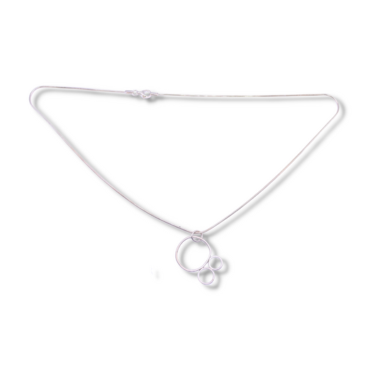 Chloë Waddell Sterling Silver Frame Necklace Small | #4