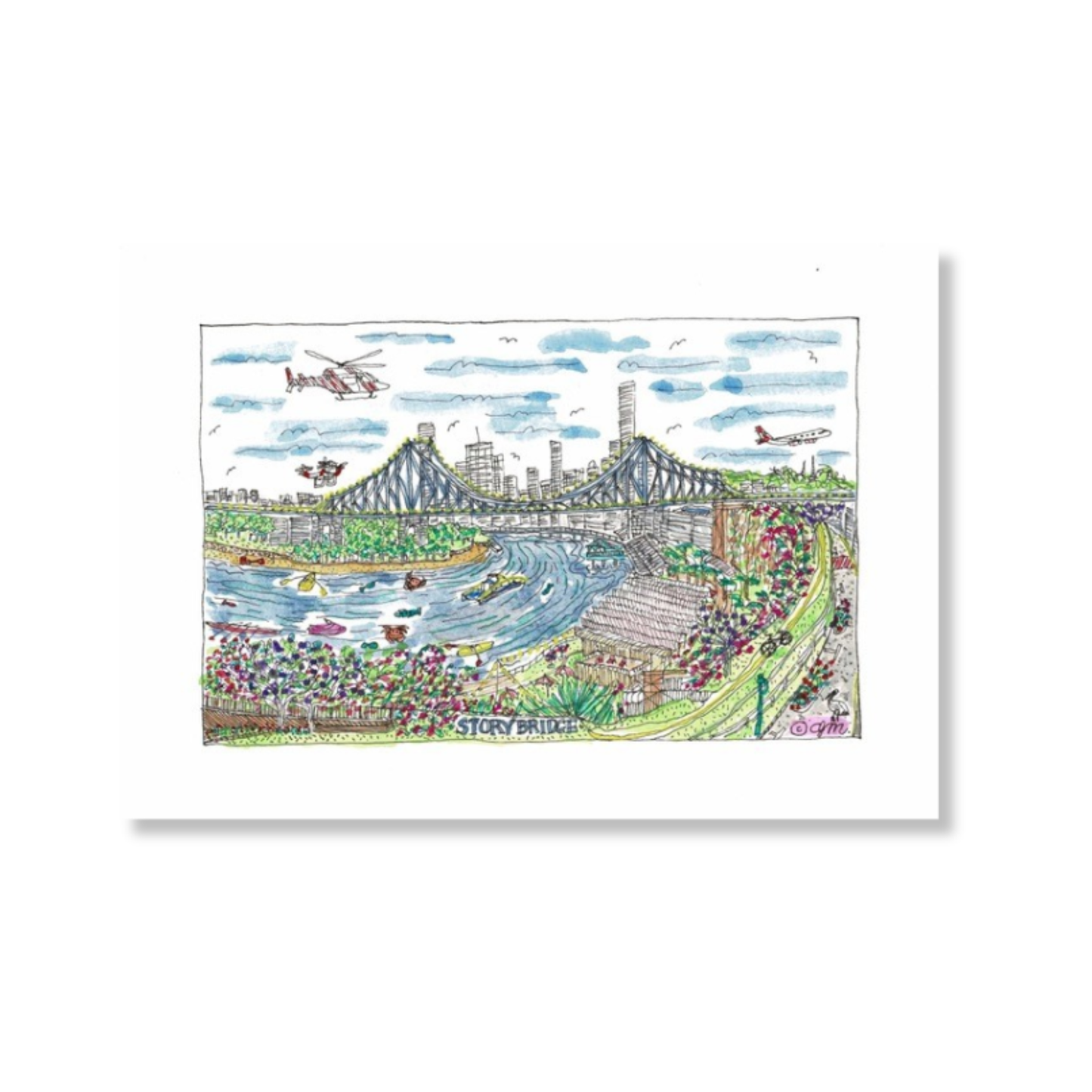 Christine Moody Postcard | Story Bridge Brisbane