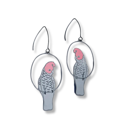 Denz Gang Gang Cockatoo Earrings