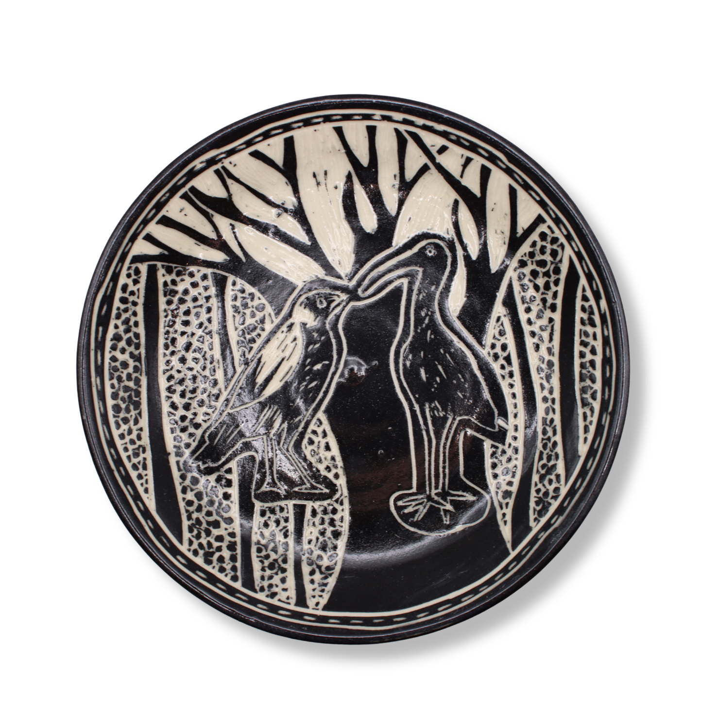 Donna Saunders Ceramics Carved Side Plate | Ibis & Magpie #2