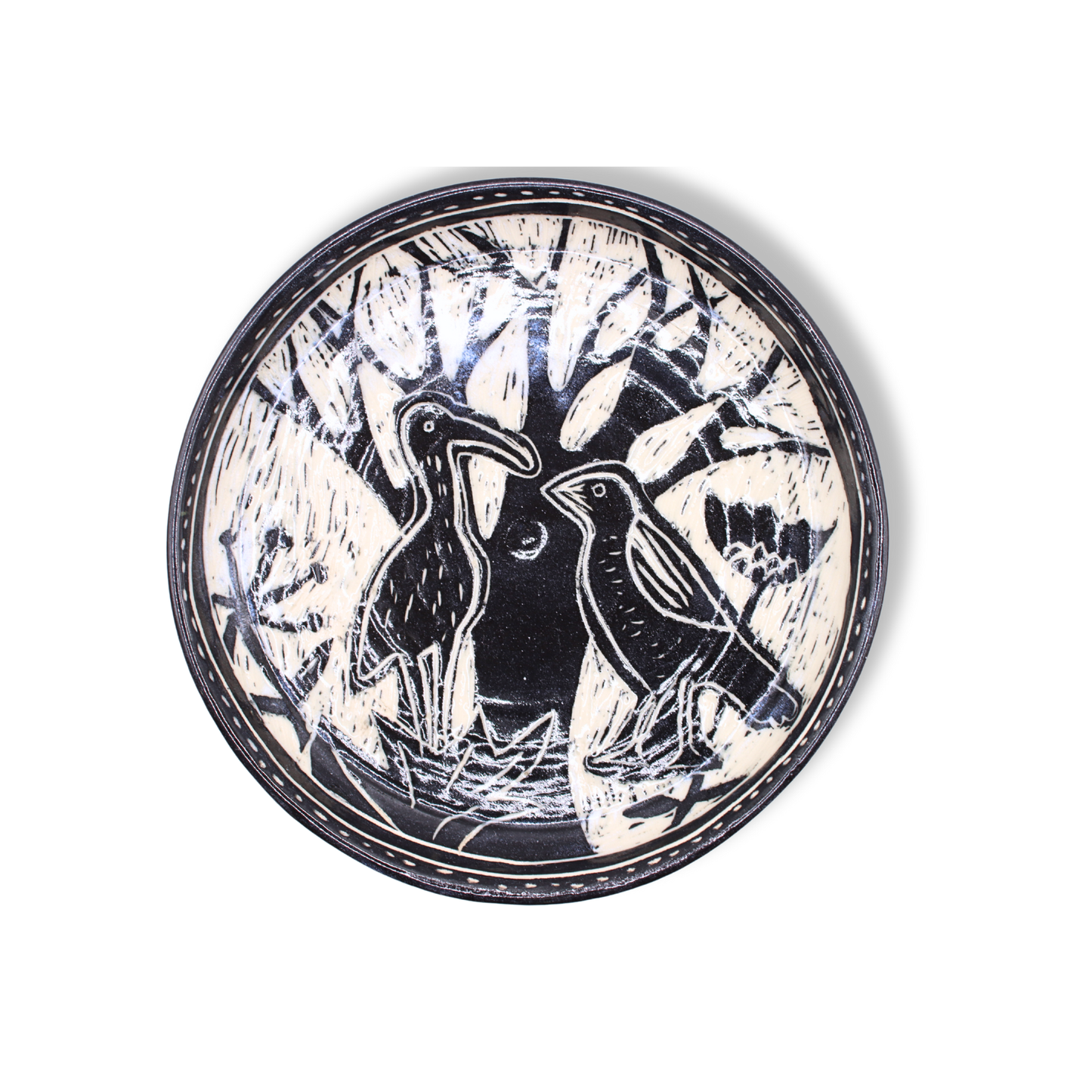 Donna Saunders Ceramics Carved Side Plate | Ibis & Magpie