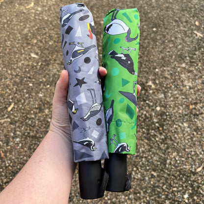 Jesse Irwin Umbrella | Birds of Brisbane in Grey