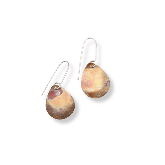 Gabi Harris Earrings | Gold Copper Tear Drops