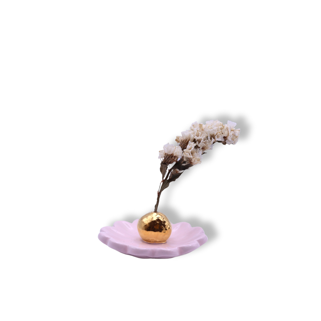 Kathy Gardiner Floral Essence Incense Holder | Pink & Gold