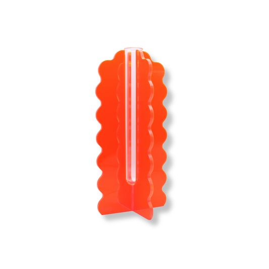 Lecky Studios Small Stem Vase | Red Wobble Edge