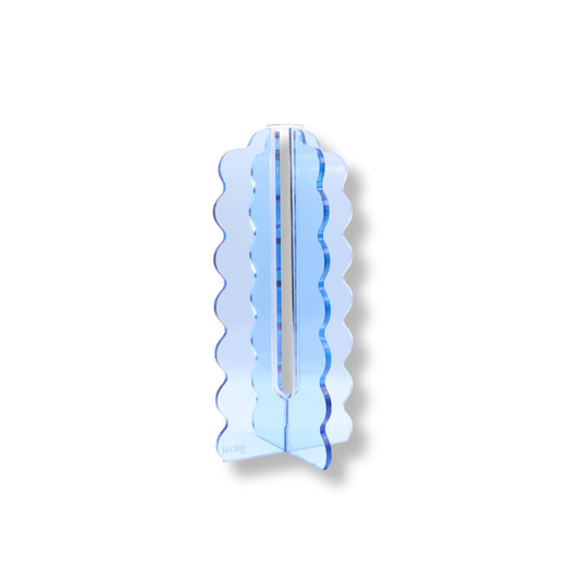 Lecky Studios Small Stem Vase | Pale Blue Wobble Edge
