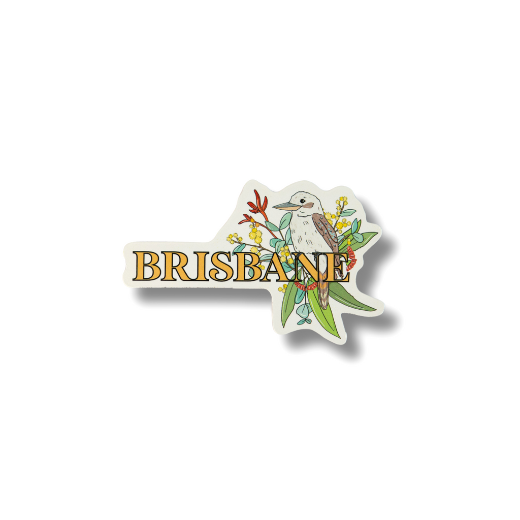 Busy Head Brisbane Fridge Magnet | Kookaburra