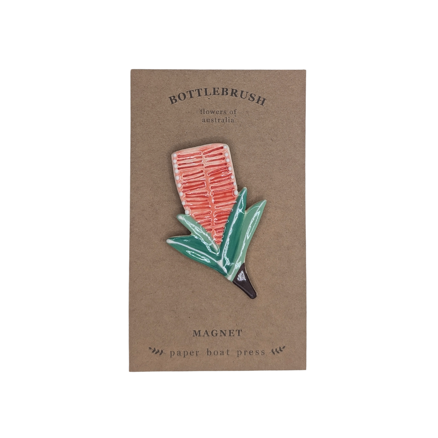 Paper Boat Press Magnet | Bottlebrush