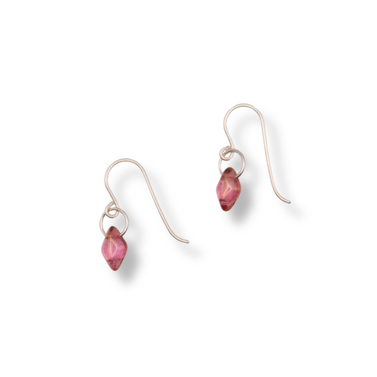 Paula Dunlop Lone Bead Earrings | Transparent Pink