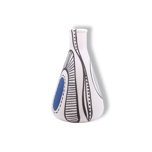 Ronelle Clarke Aegean Blue Flask Vase #5