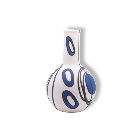 Ronelle Clarke Aegean Blue Round Long Neck Vase #2