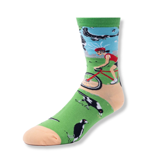 Spencer Flynn Socks | Swooping Magpie - Medium