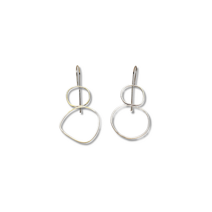 Chloë Waddell Sterling Silver Frame Earrings Large | #15
