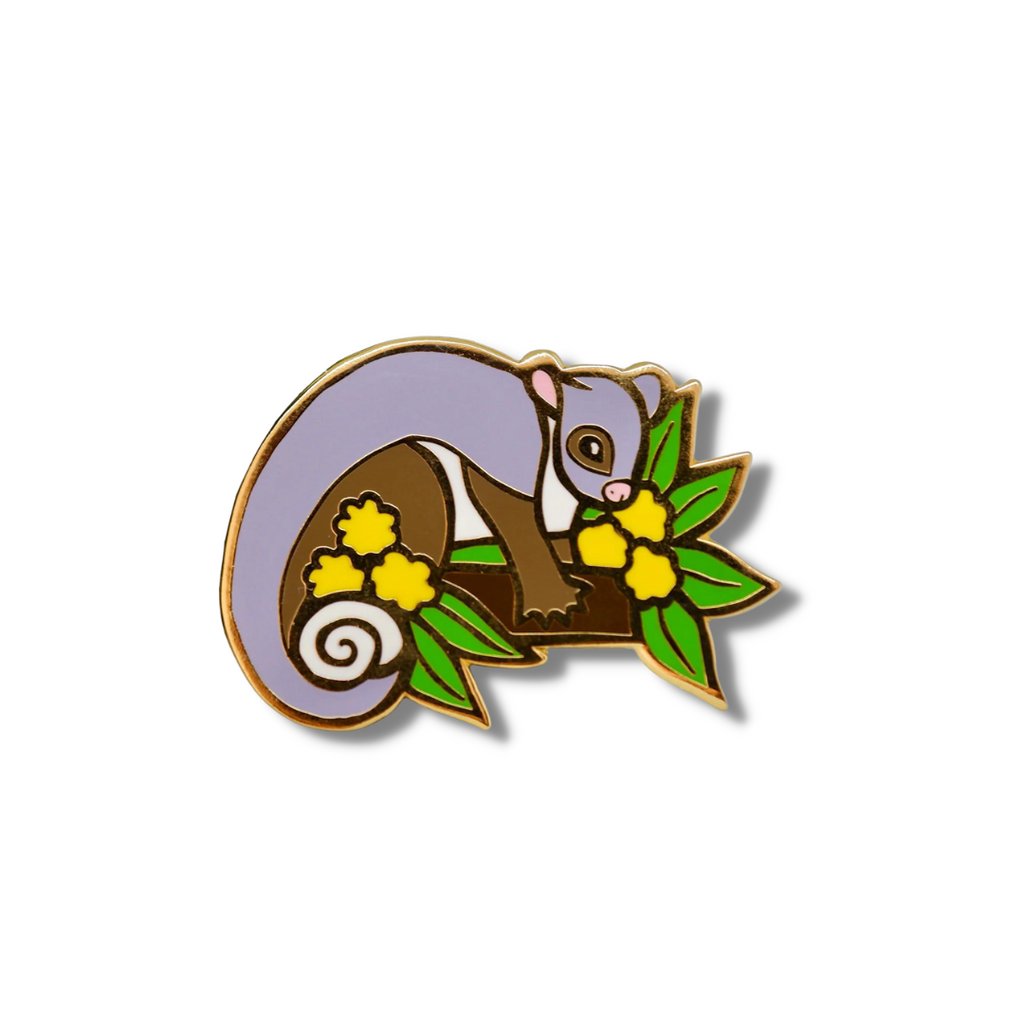 Jesse Irwin Enamel Pin | Ringtail Possum & Wattle