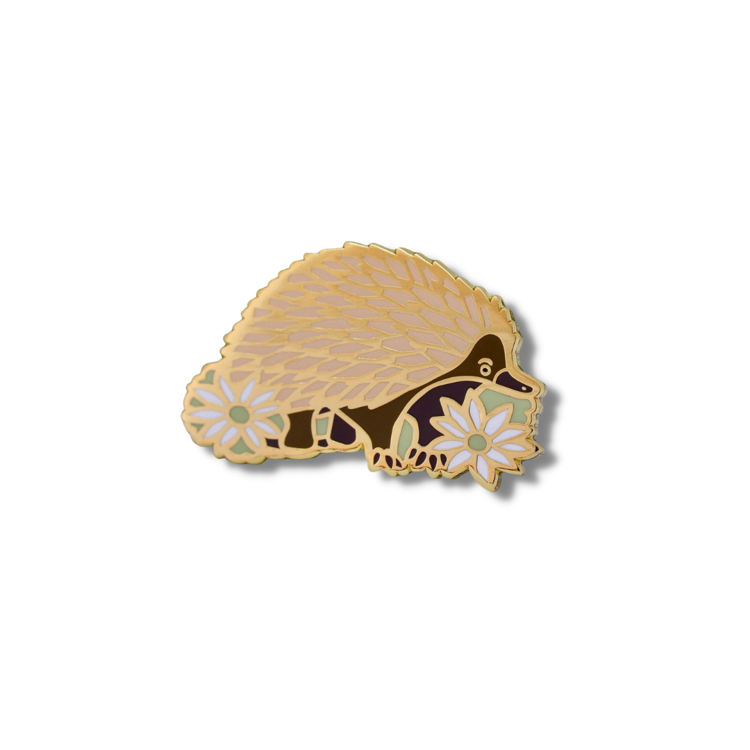 Jesse Irwin Enamel Pin | Echidna & Flannel Flower