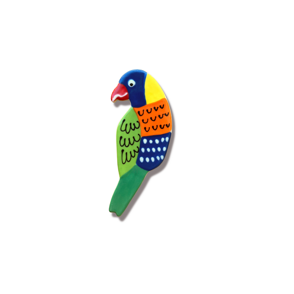 Paper Boat Press Magnet | Rainbow Lorikeet