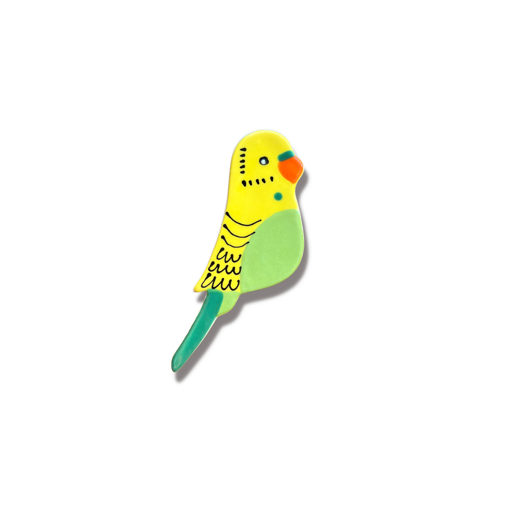 Paper Boat Press Magnet | Green Budgie