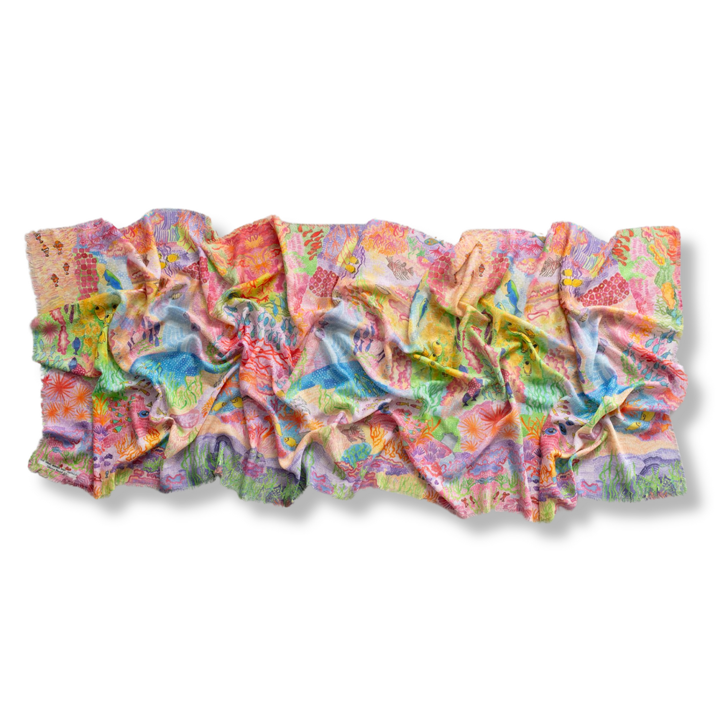 Catherine Baudet Silk & Cashmere Shawl | Great Barrier Reef