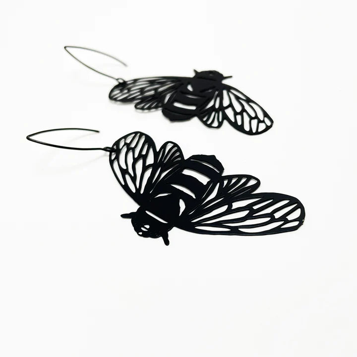 Denz Bee Earrings | Black